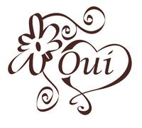 Tampon En Bois Mariage Fleur Coeur
