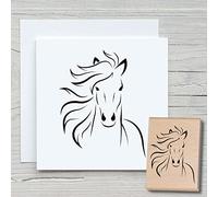 Tampon en bois Motif Cheval 01 60 x 65 mm