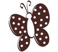 Tampon en bois papillon pois - graine créative G