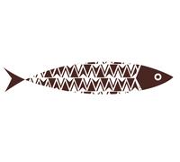 Tampon En Bois Poisson Ethnique