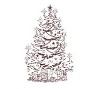 Tampon en bois sapin de noel - graine créative