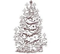 Tampon en bois sapin de noel - graine créative