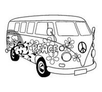 Tampon en bois van peace 60x42mm - artémio G