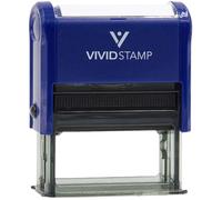 Tampon en caoutchouc auto-encreur pour facture de base (encre bleue) - Grand