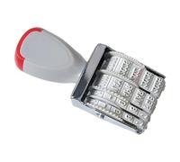 Tampon en caoutchouc multifonction avec ligne de tampon en caoutchouc, date anglaise, bureau, scrapbooking portable