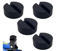 Tampon en Caoutchouc pour Cric, 4 Pièces, Adaptateur Circulaire de Cric en Caoutchouc, Coussinet de Bloc en Caoutchouc, Cric de Manœuvre pour Chariots de Levage, Noir