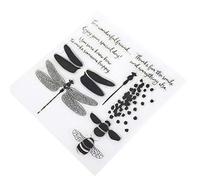 Tampon en caoutchouc transparent en forme de libellule - Pour scrapbooking - Processus professionnel