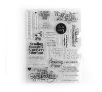 Tampon en Caoutchouc Transparent pour la Fabrication de Cartes avec condoléances Thinking of You,My Heart is with You, Sending Thoughts & Prayers You Way pour Le Bricolage,Le Scrapbooking