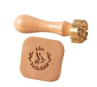 Tampon en céramique personnalisé Outil de poterie et de savon personnalisé avec votre logo Moule en laiton Tampon en argile for artisans signe(3Inches)