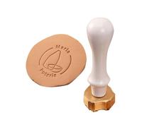 Tampon en céramique personnalisé Tampon de poterie personnalisé avec tête en laiton Signature en argile for biscuits et savons de potiers signe(2 inches)