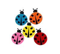 Tampon en feutre coloré Fruits Légumes Dessin animé Conception mixte Feutre Artisanat Non tissé Patch Applique DIY Décoration Sticker mural(5pcs Beetle)