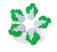 Tampon en feutre coloré Fruits Légumes Dessin animé Conception mixte Feutre Artisanat Non tissé Patch Applique DIY Décoration Sticker mural(5pcs cabbage)