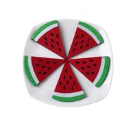 Tampon en feutre coloré Fruits Légumes Dessin animé Conception mixte Feutre Artisanat Non tissé Patch Applique DIY Décoration Sticker mural(5pcs watermelon)