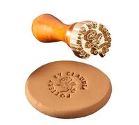 Tampon en laiton épais personnalisé Tampon personnalisé en céramique et poterie avec votre logo Outil de signature for une utilisation professionnelle et de bricolage signe(1.5Inches)
