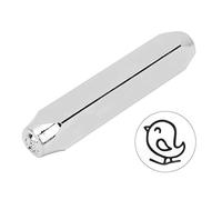 Tampon en métal, 2 pièces 6 mm 1/4 po, ensemble de poinçons et de tampons en métal, outils d'estampage de bijoux en acier au carbone pour bricolage, cuir, bois, bijoux artisanaux (Oiseau)