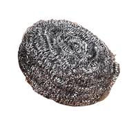 Tampon en métal - Éponge en laine d'acier pour laver la vaisselle | Réutilisable avec des bobines résistantes à la rouille, poignée compacte et puissance de nettoyage en profondeur pour four, barbecue