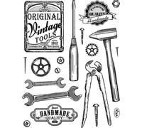Tampon en silicone Outils vintage 14 x 18 cm X