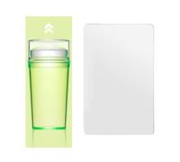 Tampon en silicone transparent avec racloir, corps visible, sans erreur