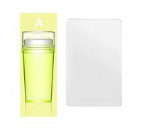 Tampon en silicone transparent avec racloir, corps visible, sans erreur