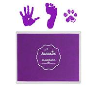 Tampon encreur, 12,7 x 10,2 cm, lavable, non toxique, pour empreintes de pieds de bébé, violet