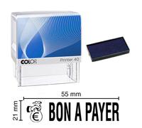 Tampon Encreur Bon À Payer Colop Printer 40 59x23mm Noir