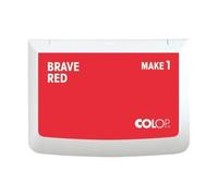 Colop Tampon encreur MAKE 1 50 x 90 mm encre à base d'eau séchage rapide Rouge (Brave Red)