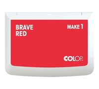 Colop Tampon encreur MAKE 1 50 x 90 mm encre à base d'eau séchage rapide Rouge (Brave Red)