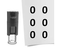 Tampon encreur CombiCraft Chiffre 0- 10 mm rond - Encre noire - Cassette d’encrage remplaçable - Utile pour cartes de collection, bullet journals ou autres projets créatifs