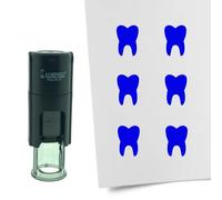 Tampon encreur CombiCraft Dent - 10 mm rond - Encre bleue - Cassette d’encrage remplaçable - Utile pour cartes de collection, bullet journals ou autres projets créatifs