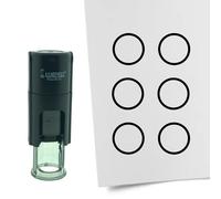 Tampon encreur CombiCraft Rond - 10 mm rond - Encre noire - Cassette d’encrage remplaçable - Utile pour cartes de collection, bullet journals ou autres projets créatifs