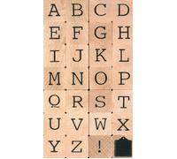 Tampon encreur de decoration Artemio - ARTA71 - Set de Tampons en Alphabet Majuscules Bois Multicolore 8,5 x 3 x 14,5 cm