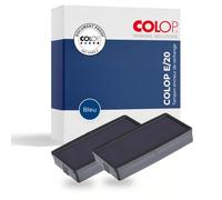Colop Recharges E/20 pour Printer 20 – Pack de 2 pré-encrées – Bleu
