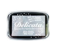 Tampon Encreur Delicata Métallique , Argent, 9,9x6,8x1,9cm, Taille L