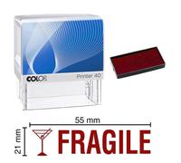 Tampon Encreur Fragile Colop Printer 40 59x23mm Rouge