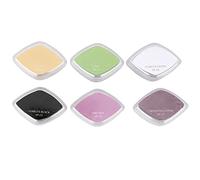 Tampon encreur manuel 6 couleurs, tampon encreur en forme d'yeux de chat, accessoire de peinture scintillante, fourniture artistique pour l'artisanat en papier, DIY bricolage