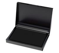 Tampon encreur manuel pour les besoins quotidiens à la maison et au bureau - 1 tampon encreur noir - Couvercle en plastique robuste - Encre à base d'eau - Dimensions : 10 x 7,5 cm - Idéal pour le