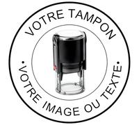 Tampon Encreur Personnalisable avec Logos et Signatures - Tampon Personnalisé - Tampon Auto-Encreur Personnalisable pour Entreprise, Adresse, Signature 5 Couleurs 4 Tailles
