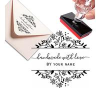 tampon encreur personnalisable Tampon Auto-encreur artisanat botanique élégant cadeau mariage étiquettes personnalisées tampon entreprise