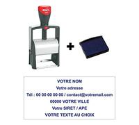 Tampon encreur Personnalisé 6 lignes COLOP Classic Line 2400 58x27mm pour adresse et raison sociale Bleu