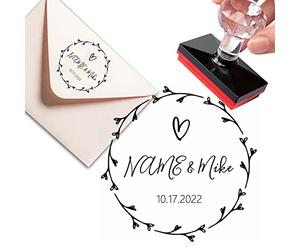 Tampon encreur personnalisé avec logo « Save The Date » pour mariage éternel