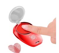 Tampon encreur portable pour empreintes digitales | Kit d'empreintes digitales professionnelles des forces de l'ordre, tampon rouge avec cordon pour fournitures de notaire pour signature de documents