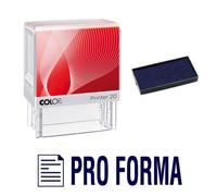 Tampon Encreur Pro Forma Colop Printer 20 38x14mm Bleu