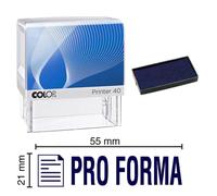 Tampon Encreur Pro Forma Colop Printer 40 59x23mm Bleu