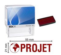 Tampon Encreur Projet Colop Printer 40 59x23mm Rouge