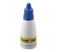 Tampon encreur rechargeable 25 cc, application lisse, formule à base d'eau pour tous vos besoins de travaux manuels (bleu)