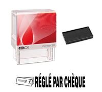 Tampon encreur Réglé par chèque COLOP printer 20 38x14mm Bleu