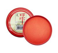 Tampon encreur rouge rond durable pour Yinni chinois à séchage rapide - Pâte d'encre rouge - Fournitures de peinture de calligraphie - Tampon rond chinois pour calligraphie - Pâte d'encre rouge