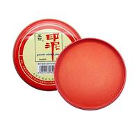 Tampon encreur rouge rond durable pour Yinni chinois à séchage rapide - Pâte d'encre rouge - Fournitures de peinture de calligraphie - Tampon rond chinois pour calligraphie - Pâte d'encre rouge