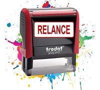 Tampon Encreur Trodat 4912 - Texte prédéterminé - Empreinte 47 x 18 mm - Tampon Pour Entreprise - 19 modèles disponibles (RELANCE)
