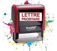 Tampon Encreur Trodat 4912 - Texte prédéterminé - Empreinte 47 x 18 mm - Tampon Pour Entreprise - 19 modèles disponibles (LETTRE PRIORITAIRE)